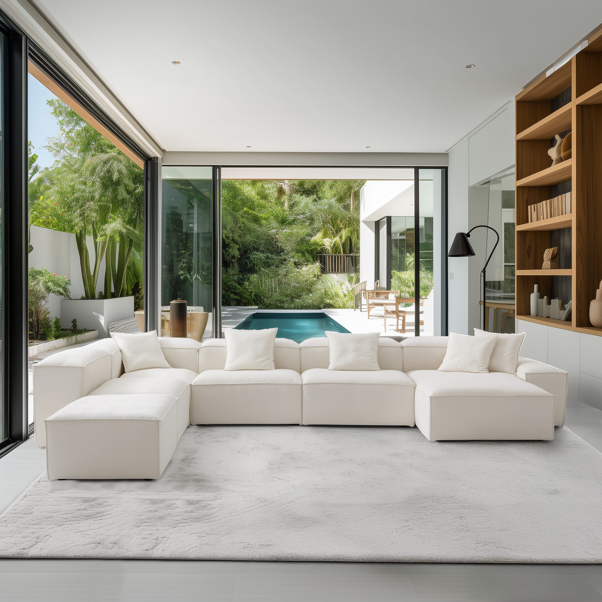 Freedom Modular Beige Open-End Sectional Sofa