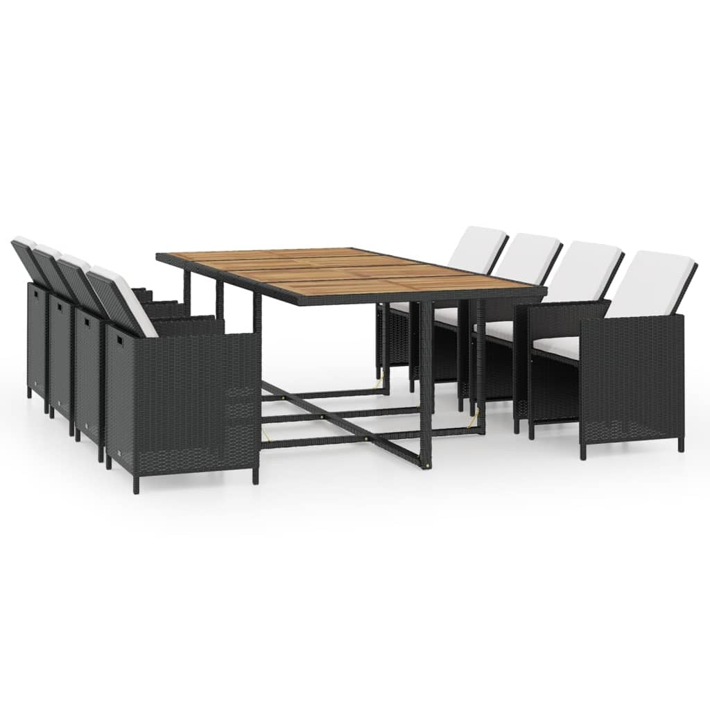 vidaXL Ensemble de meubles de patio Table et chaises d'extérieur Ensemble de salle à manger en polyrotin