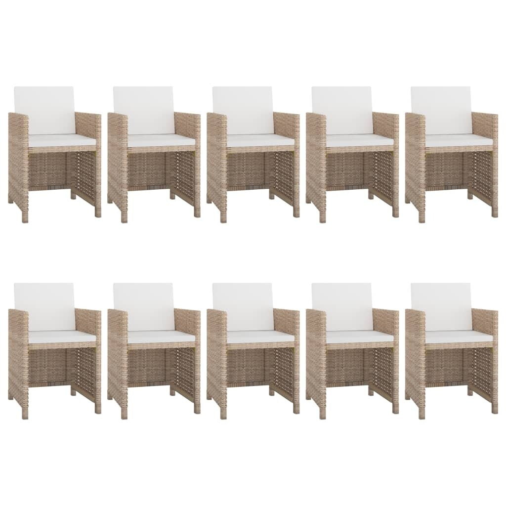 vidaXL Ensemble de meubles de patio Table et chaises d'extérieur Ensemble de salle à manger en polyrotin