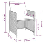 vidaXL Ensemble de meubles de patio Table et chaises d'extérieur Ensemble de salle à manger en polyrotin
