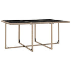 vidaXL Ensemble de meubles de patio Table et chaises d'extérieur Ensemble de salle à manger en polyrotin