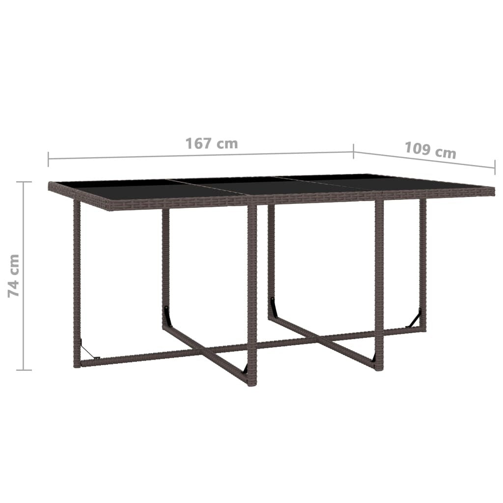 vidaXL Ensemble de meubles de patio Table et chaises d'extérieur Ensemble de salle à manger en polyrotin