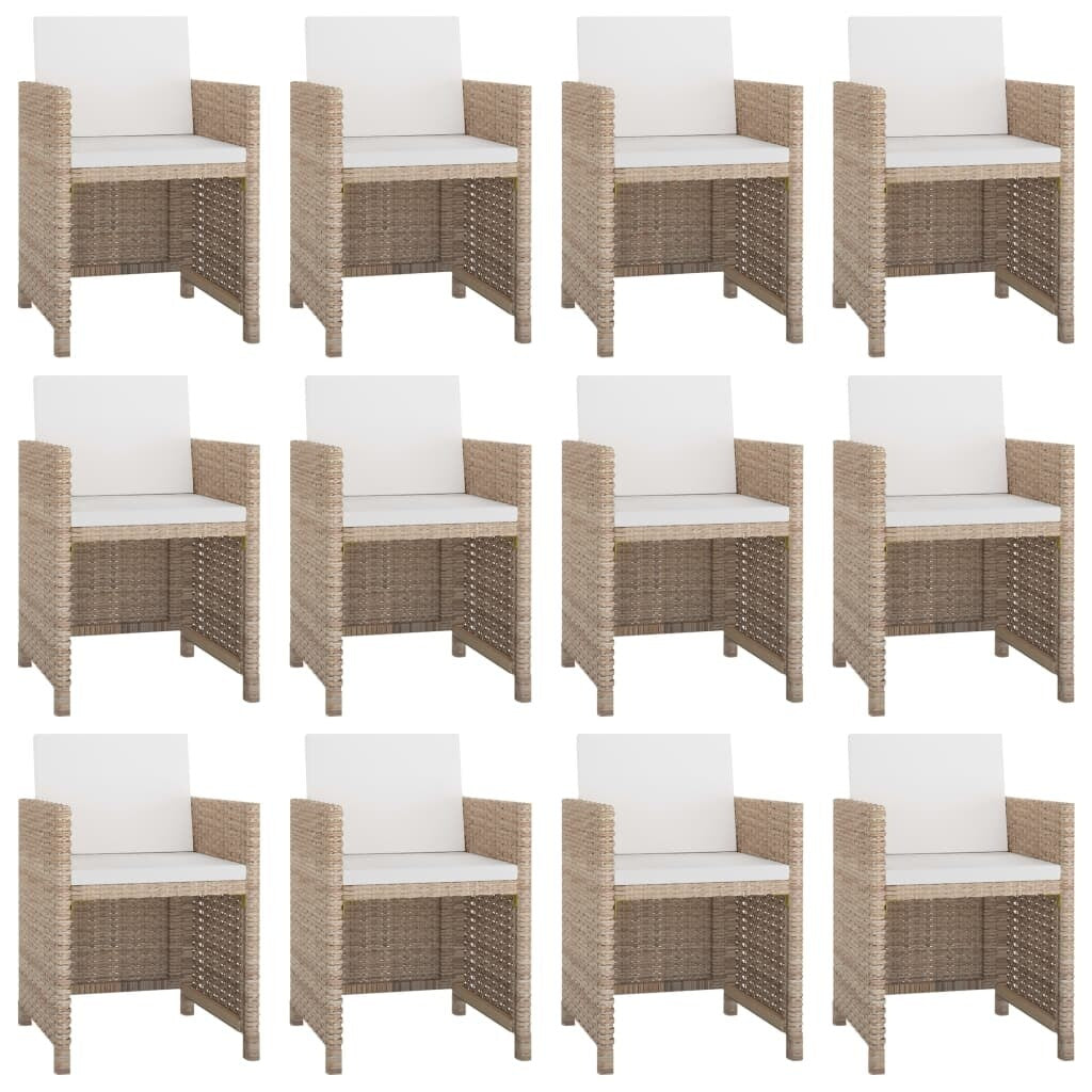 vidaXL Ensemble de meubles de patio Table et chaises d'extérieur Ensemble de salle à manger en polyrotin