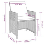 vidaXL Ensemble de meubles de patio Table et chaises d'extérieur Ensemble de salle à manger en polyrotin