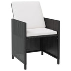 vidaXL Ensemble de meubles de patio Table et chaises d'extérieur Ensemble de salle à manger en polyrotin