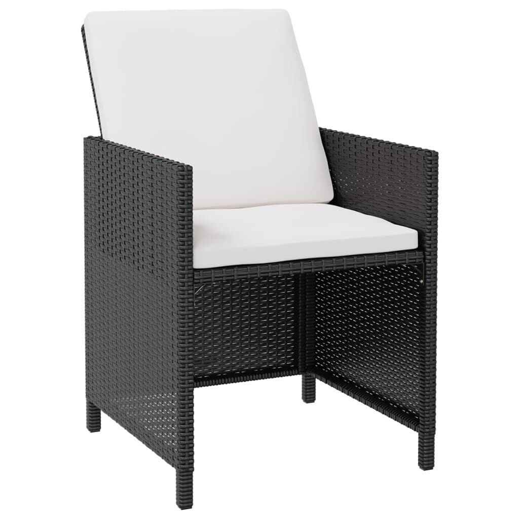 vidaXL Ensemble de meubles de patio Table et chaises d'extérieur Ensemble de salle à manger en polyrotin