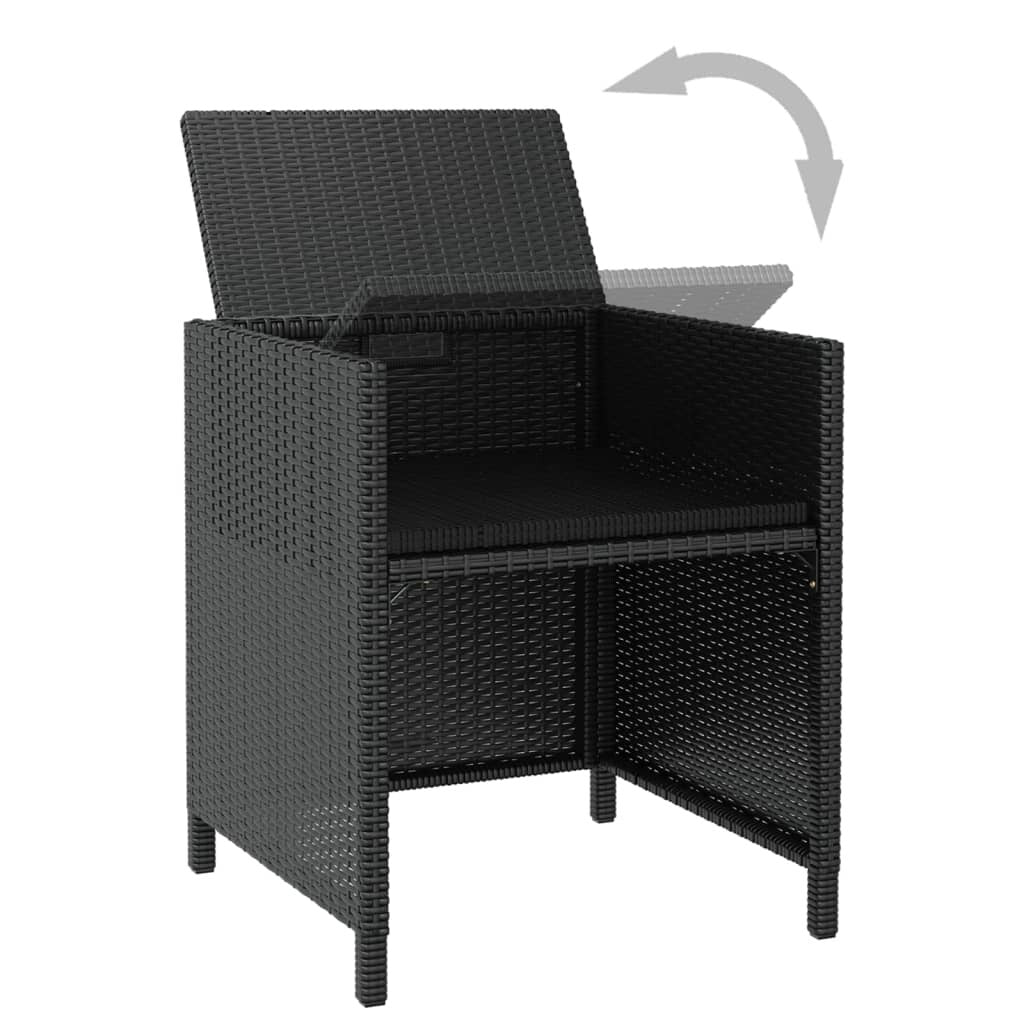 vidaXL Ensemble de meubles de patio Table et chaises d'extérieur Ensemble de salle à manger en polyrotin