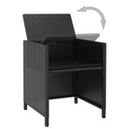 vidaXL Ensemble de meubles de patio Table et chaises d'extérieur Ensemble de salle à manger en polyrotin