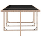 vidaXL Ensemble de meubles de patio Table et chaises d'extérieur Ensemble de salle à manger en polyrotin