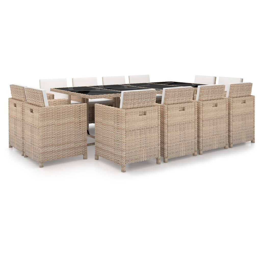 vidaXL Ensemble de meubles de patio Table et chaises d'extérieur Ensemble de salle à manger en polyrotin
