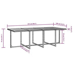 vidaXL Ensemble de meubles de patio Table et chaises d'extérieur Ensemble de salle à manger en polyrotin