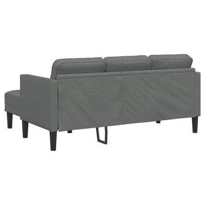 Ensemble de canapés 2/3 pièces vidaXL avec coussins, tissu noir/gris foncé/gris clair - 68,1 x 51,6 x 26,4