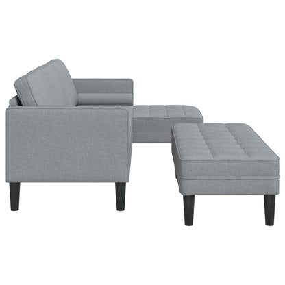 Ensemble de canapés 2/3 pièces vidaXL avec coussins, tissu noir/gris foncé/gris clair - 68,1 x 51,6 x 26,4