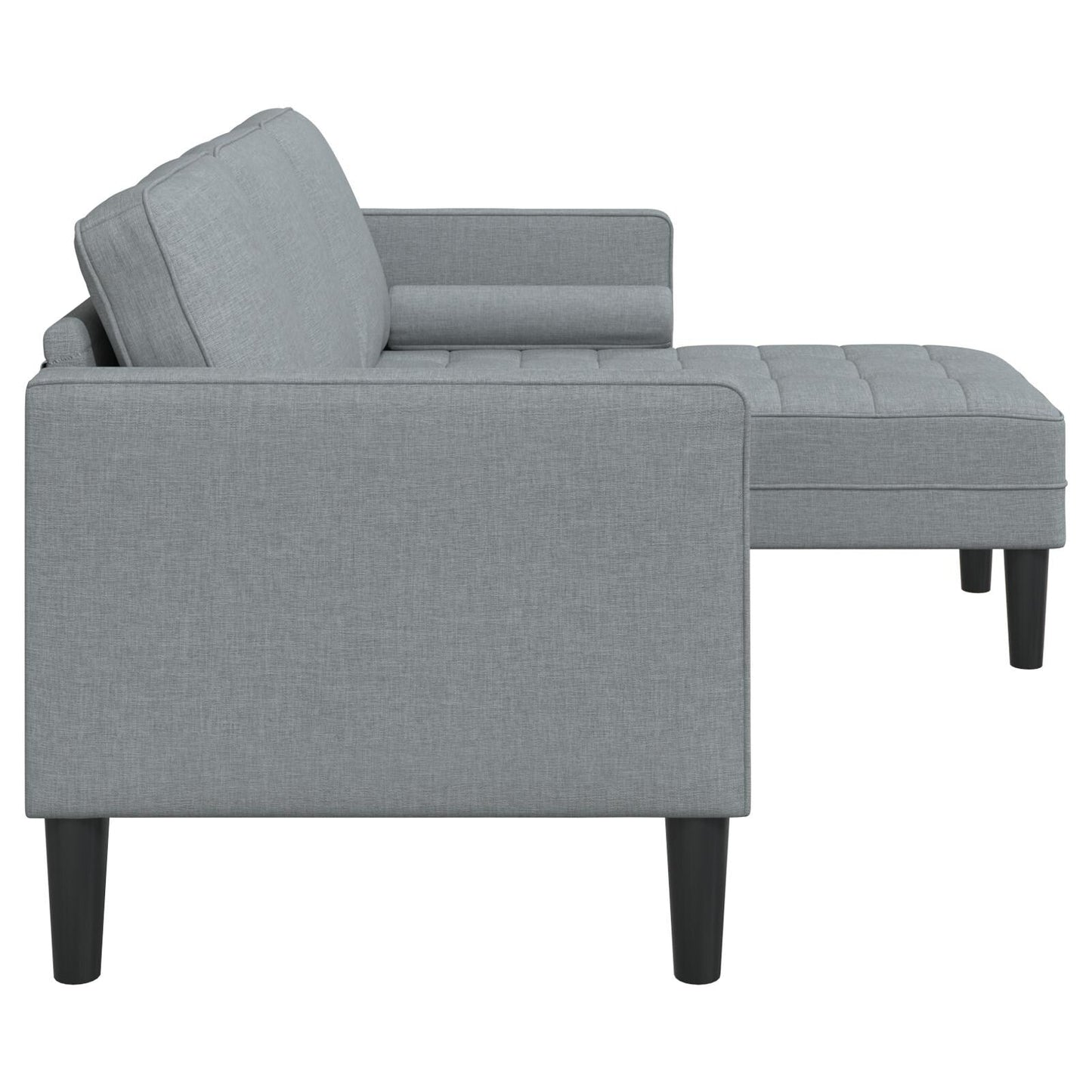 Ensemble de canapés 2/3 pièces vidaXL avec coussins, tissu noir/gris foncé/gris clair - 68,1 x 51,6 x 26,4