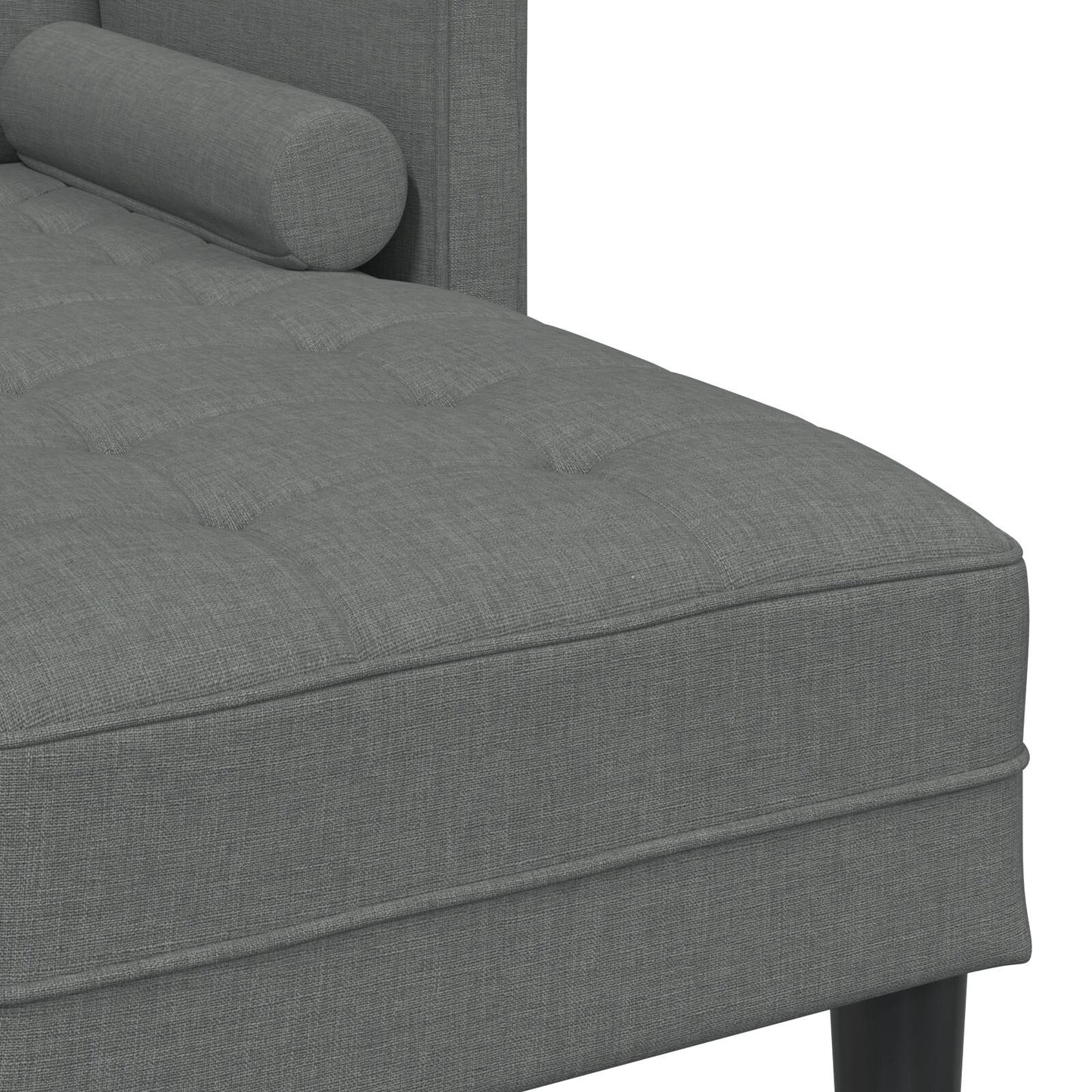 Ensemble de canapés 2/3 pièces vidaXL avec coussins, tissu noir/gris foncé/gris clair - 68,1 x 51,6 x 26,4