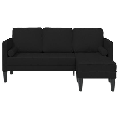 Ensemble de canapés 2/3 pièces vidaXL avec coussins, tissu noir/gris foncé/gris clair - 68,1 x 51,6 x 26,4