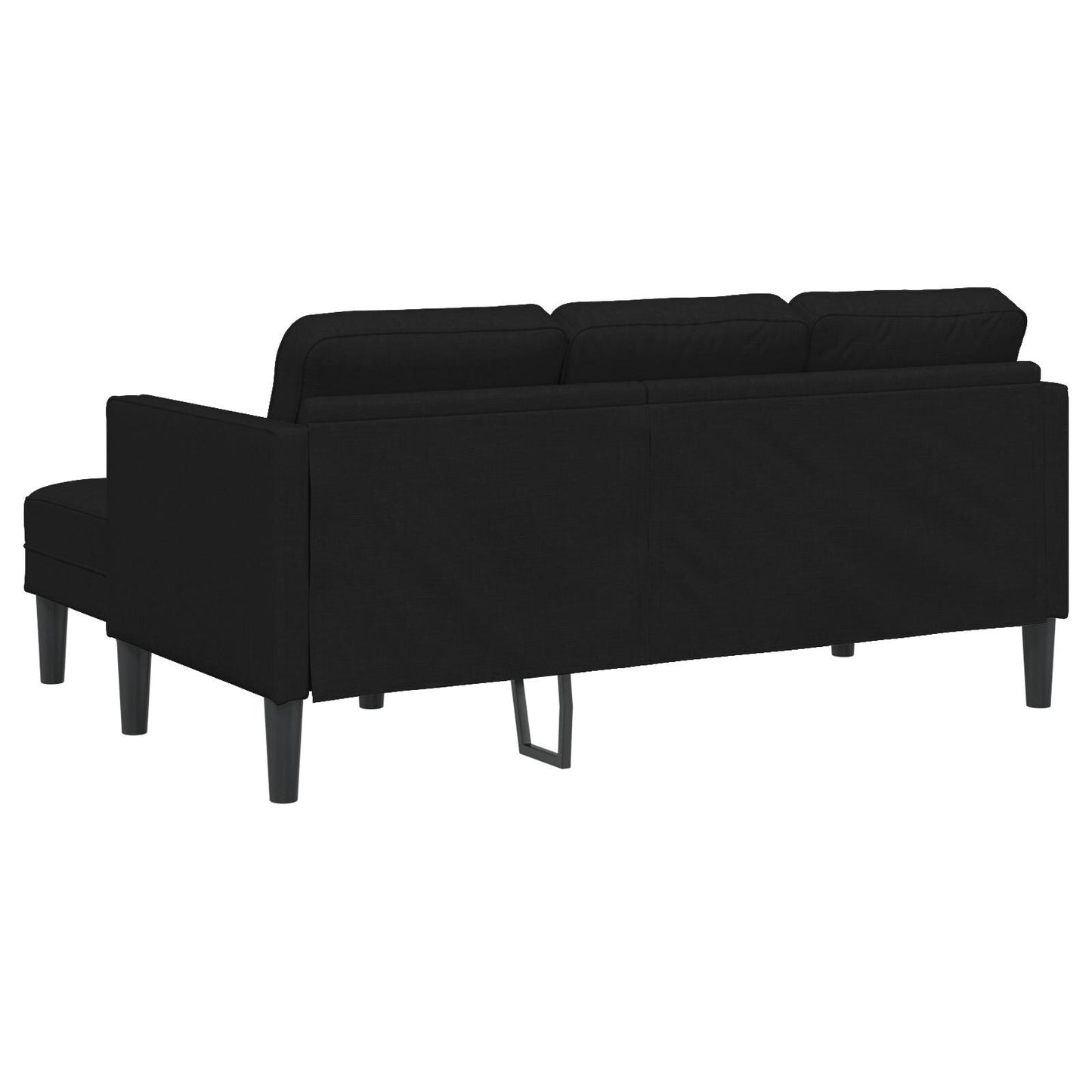Ensemble de canapés 2/3 pièces vidaXL avec coussins, tissu noir/gris foncé/gris clair - 68,1 x 51,6 x 26,4