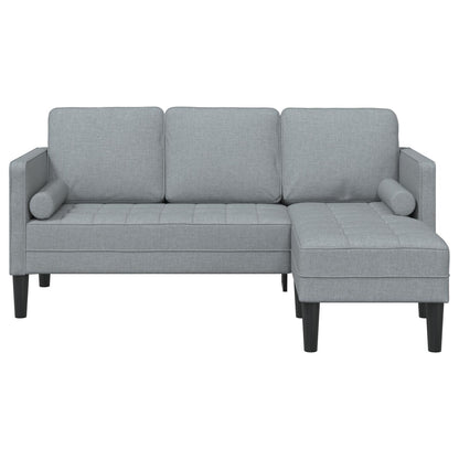 Ensemble de canapés 2/3 pièces vidaXL avec coussins, tissu noir/gris foncé/gris clair - 68,1 x 51,6 x 26,4