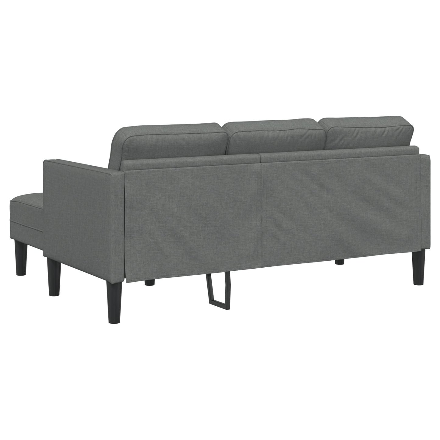 Ensemble de canapés 2/3 pièces vidaXL avec coussins, tissu noir/gris foncé/gris clair - 68,1 x 51,6 x 26,4