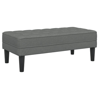 Ensemble de canapés 2/3 pièces vidaXL avec coussins, tissu noir/gris foncé/gris clair - 68,1 x 51,6 x 26,4