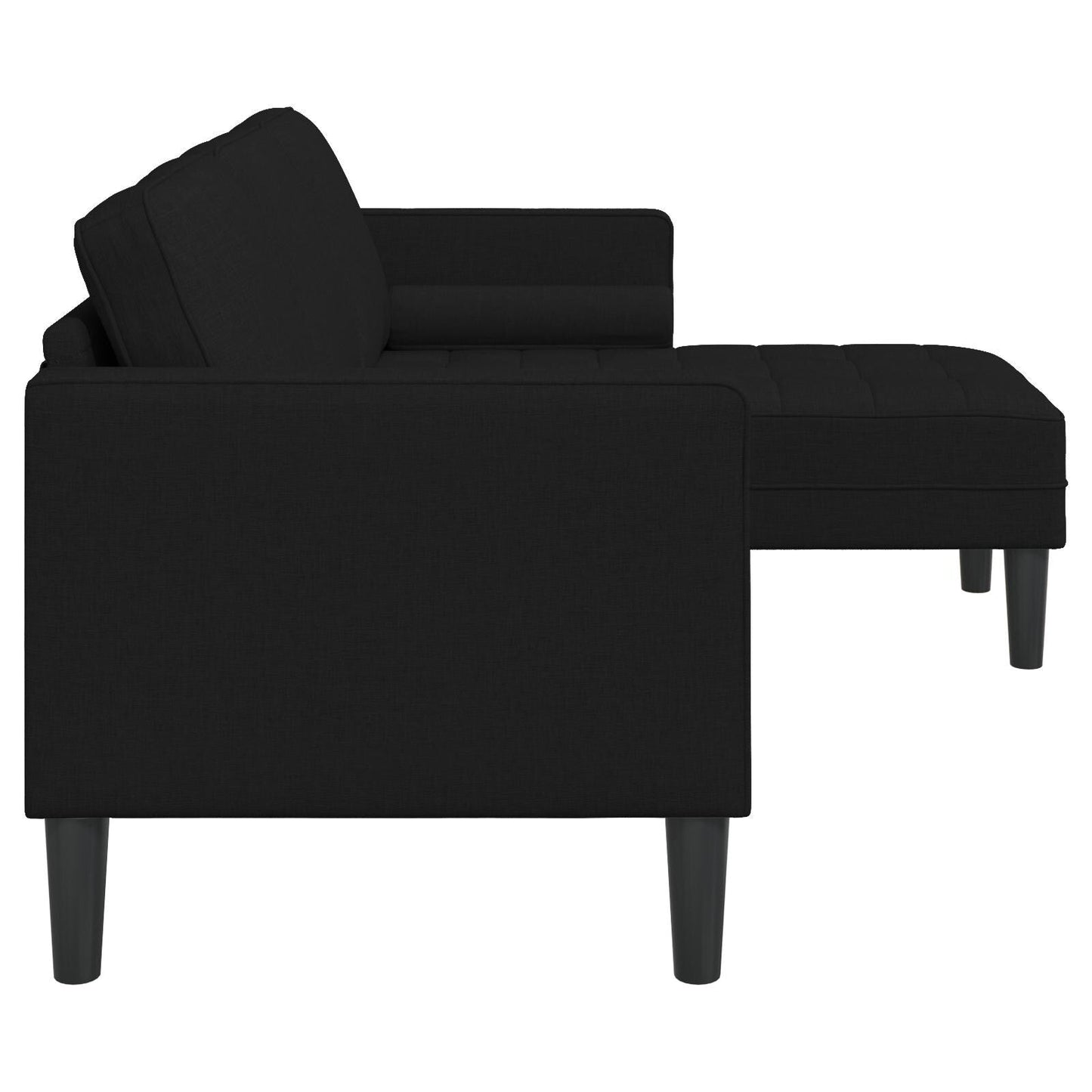 Ensemble de canapés 2/3 pièces vidaXL avec coussins, tissu noir/gris foncé/gris clair - 68,1 x 51,6 x 26,4