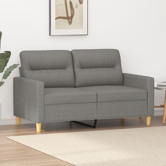 Canapé 2 places vidaXL Gris foncé 47,2 cm Tissu - 54,3 x 30,3 x 31,5 cm