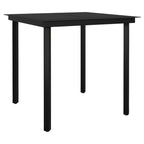 vidaXL Ensemble de salle à manger de patio, table et chaises d'extérieur en polyrotin et verre