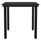 vidaXL Ensemble de salle à manger de patio, table et chaises d'extérieur en polyrotin et verre