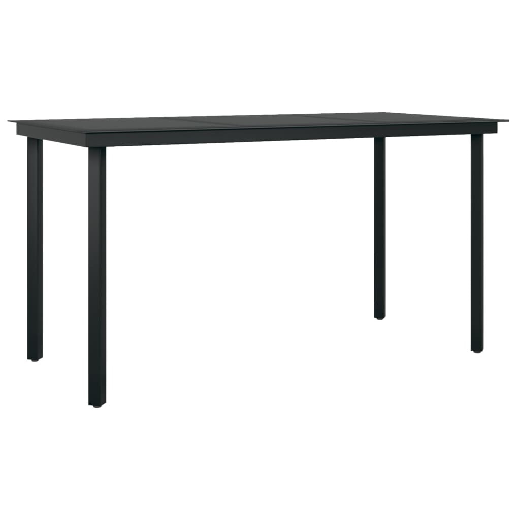 vidaXL Ensemble de salle à manger de patio, table et chaises d'extérieur en polyrotin et verre