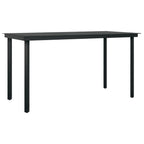 vidaXL Ensemble de salle à manger de patio, table et chaises d'extérieur en polyrotin et verre