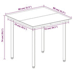 vidaXL Ensemble de salle à manger de patio, table et chaises d'extérieur en polyrotin et verre
