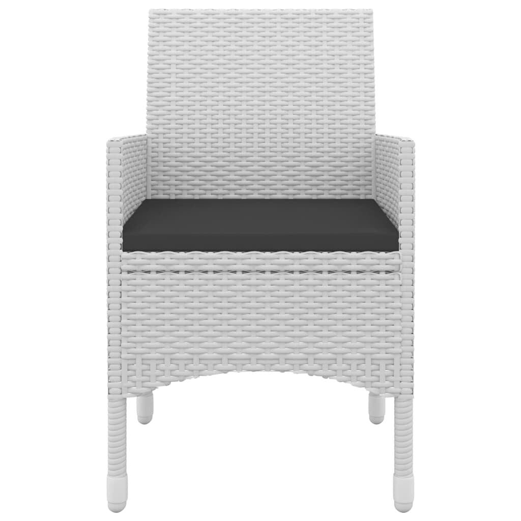 vidaXL Ensemble de salle à manger de patio, table et chaises d'extérieur en polyrotin et verre