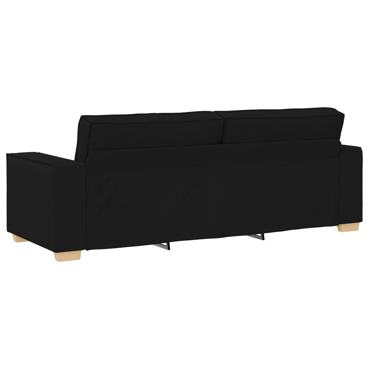Ensemble de canapé 3 pièces vidaXL avec coussins, tissu noir/gris foncé - 39 x 30,7 x 33,1