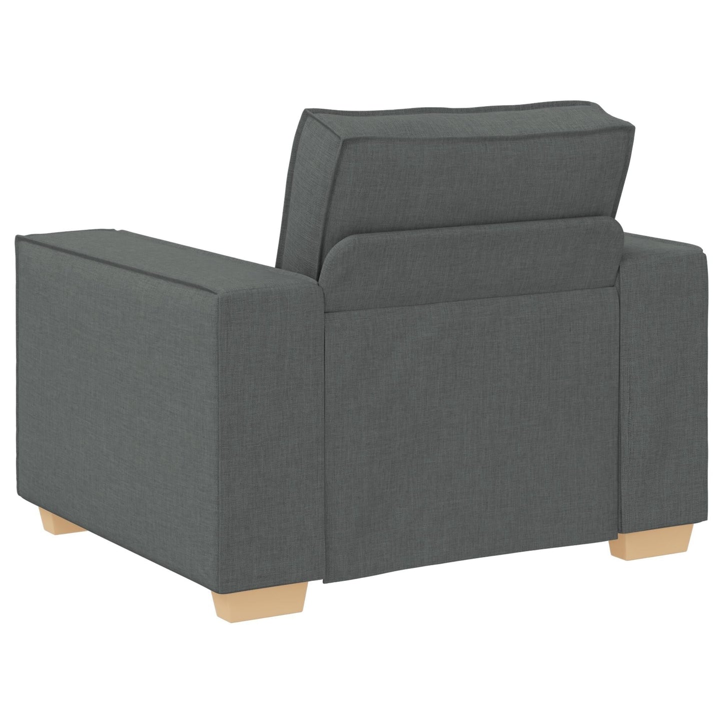 Ensemble de canapé 3 pièces vidaXL avec coussins, tissu noir/gris foncé - 39 x 30,7 x 33,1
