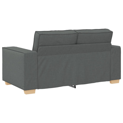 Ensemble de canapé 3 pièces vidaXL avec coussins, tissu noir/gris foncé - 39 x 30,7 x 33,1
