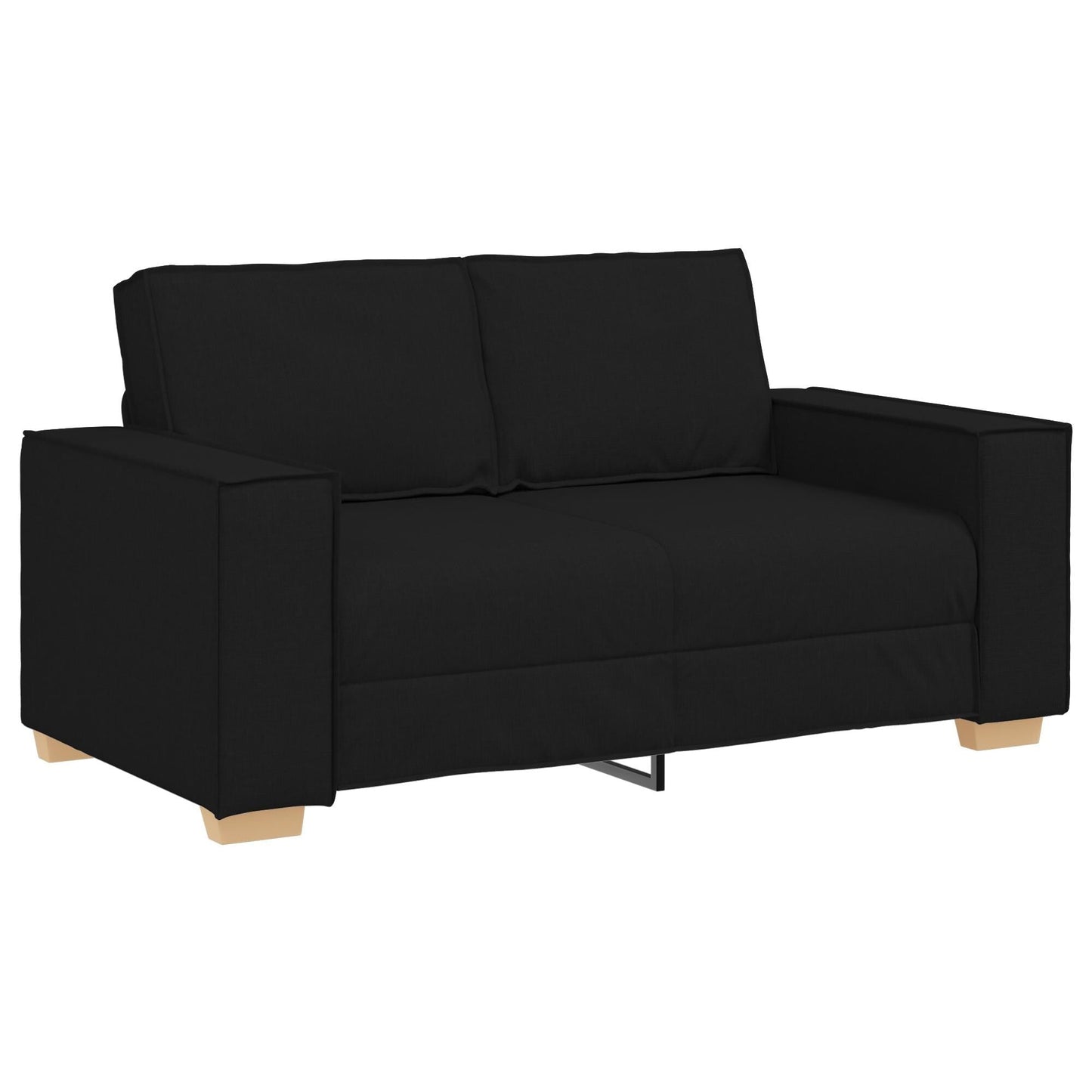 Ensemble de canapé 3 pièces vidaXL avec coussins, tissu noir/gris foncé - 39 x 30,7 x 33,1