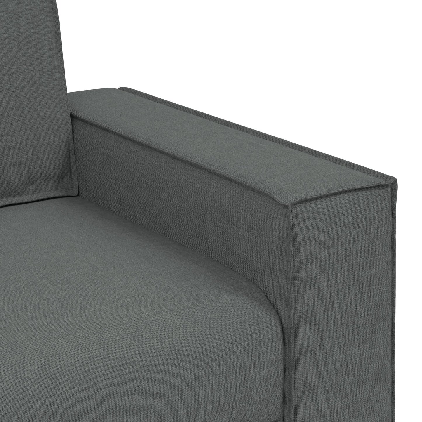 Ensemble de canapé 3 pièces vidaXL avec coussins, tissu noir/gris foncé - 39 x 30,7 x 33,1