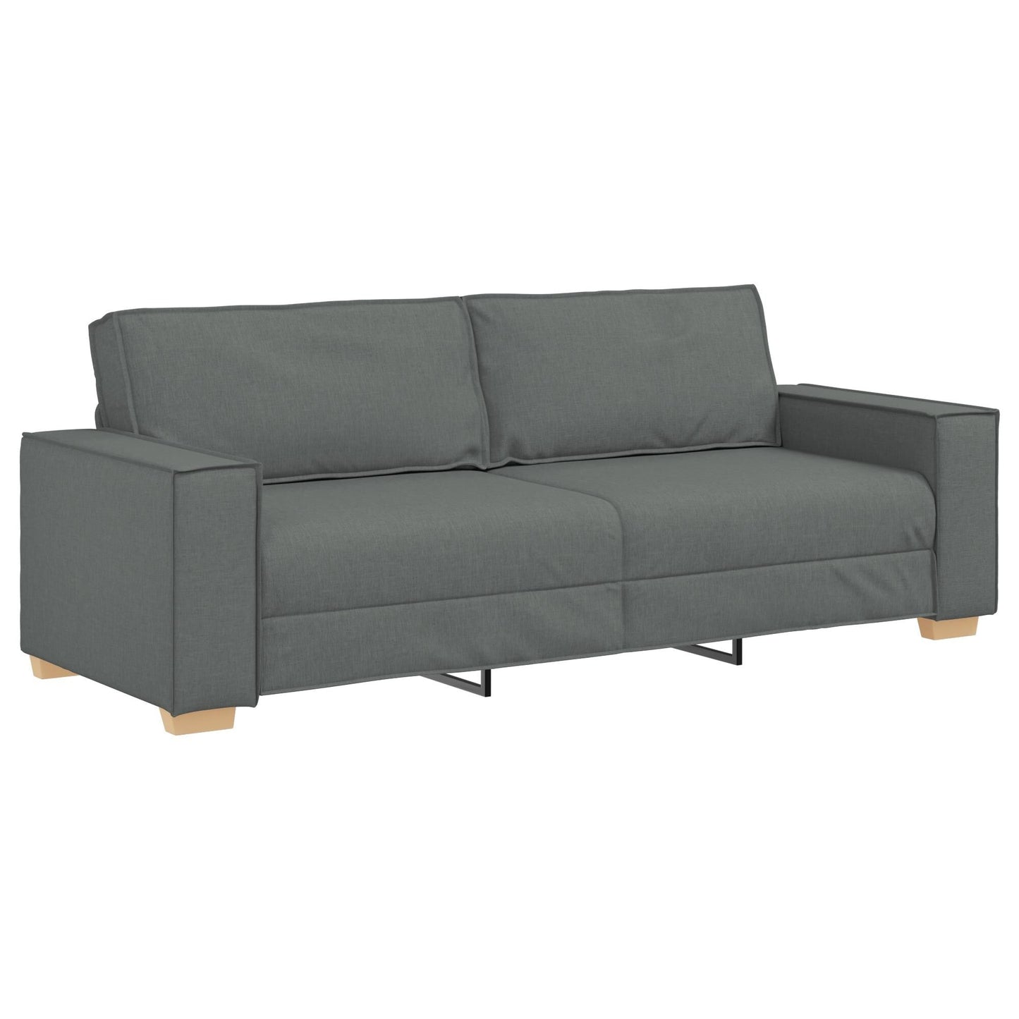 Ensemble de canapé 3 pièces vidaXL avec coussins, tissu noir/gris foncé - 39 x 30,7 x 33,1
