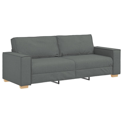 Ensemble de canapé 3 pièces vidaXL avec coussins, tissu noir/gris foncé - 39 x 30,7 x 33,1