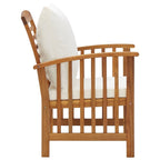 vidaXL Ensemble de salon de jardin 5 pièces avec coussins en bois d'acacia massif