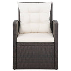 Ensemble de meubles de jardin vidaXL, canapé sectionnel avec table en rotin - 47,2 x 27,6 x 26
