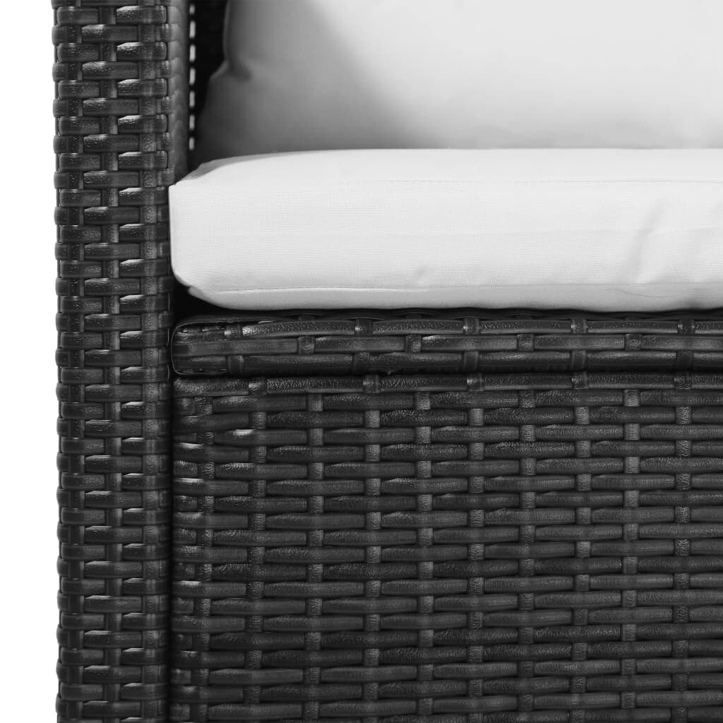 Ensemble de meubles de jardin vidaXL, canapé sectionnel avec table en rotin - 47,2 x 27,6 x 26