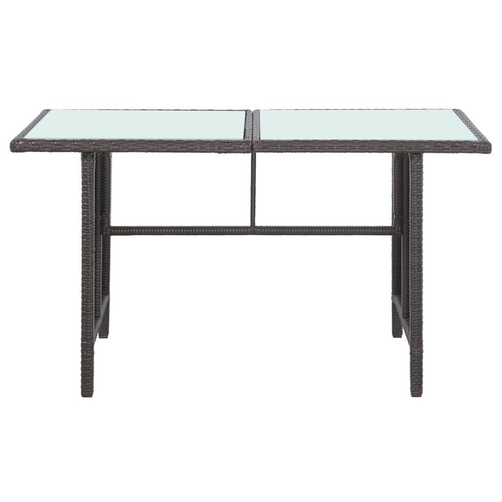Ensemble de meubles de jardin vidaXL, canapé sectionnel avec table en rotin - 47,2 x 27,6 x 26