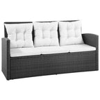 Ensemble de meubles de jardin vidaXL, canapé sectionnel avec table en rotin - 47,2 x 27,6 x 26