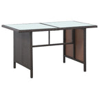 Ensemble de meubles de jardin vidaXL, canapé sectionnel avec table en rotin - 47,2 x 27,6 x 26
