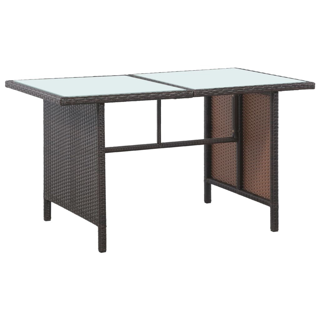 Ensemble de meubles de jardin vidaXL, canapé sectionnel avec table en rotin - 47,2 x 27,6 x 26