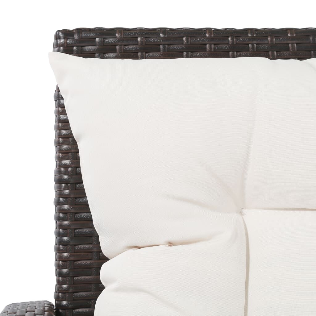Ensemble de meubles de jardin vidaXL, canapé sectionnel avec table en rotin - 47,2 x 27,6 x 26