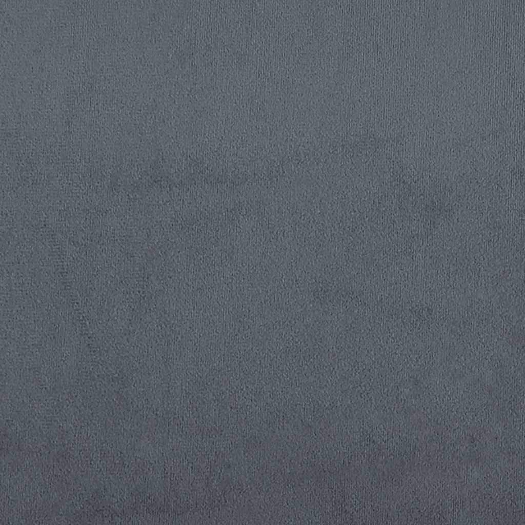 Canapé-lit de sol compact en velours gris foncé vidaXL - 48,0 x 48,0 x 21,7