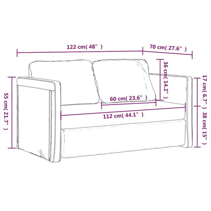 Canapé-lit de sol compact en velours gris foncé vidaXL - 48,0 x 48,0 x 21,7