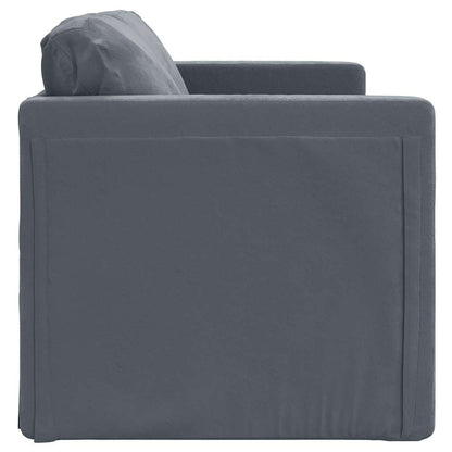 Canapé-lit de sol compact en velours gris foncé vidaXL - 48,0 x 48,0 x 21,7